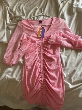 SHEIN Light Pink Scoop Neck Top